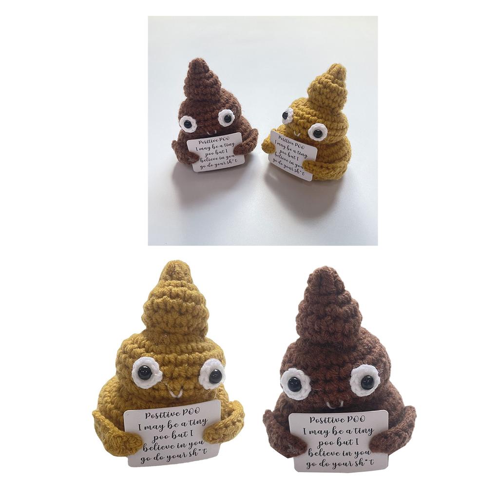 Gestrickte Kacke Figur Geschenk Kinder Jungen Geschenk Zubehör für Kinder Mädchen Jungen Feiertag Neujahr Geschenk