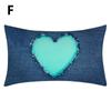 1PC Home Decor Cushion Cover Protector Teal Blue Rectangular Lumbar Pillowcase Pillow Case 30x50cm