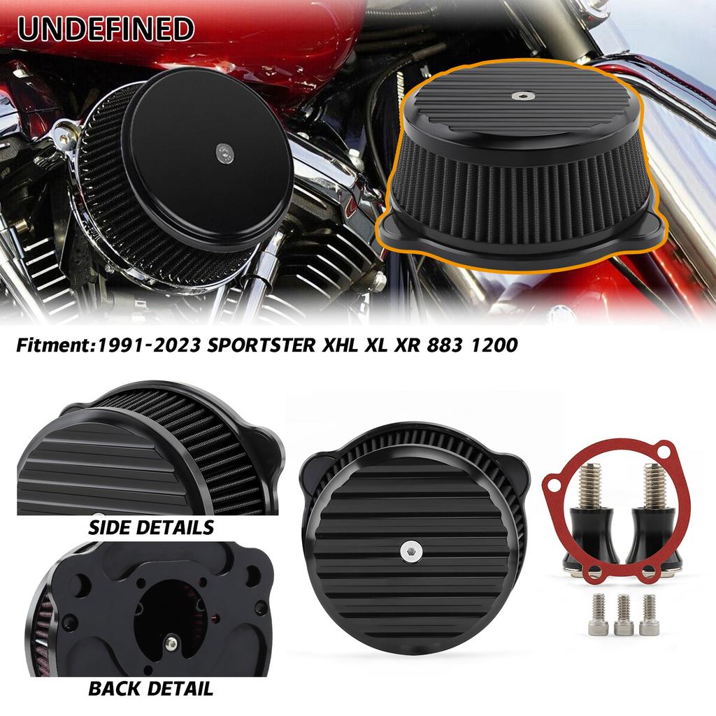 For Harley Sportster XHL XL 883 1200 Iron Nightster Seventy two Forty eight XR 1200 1991-2023 Air Filter Intake Cleaner Black