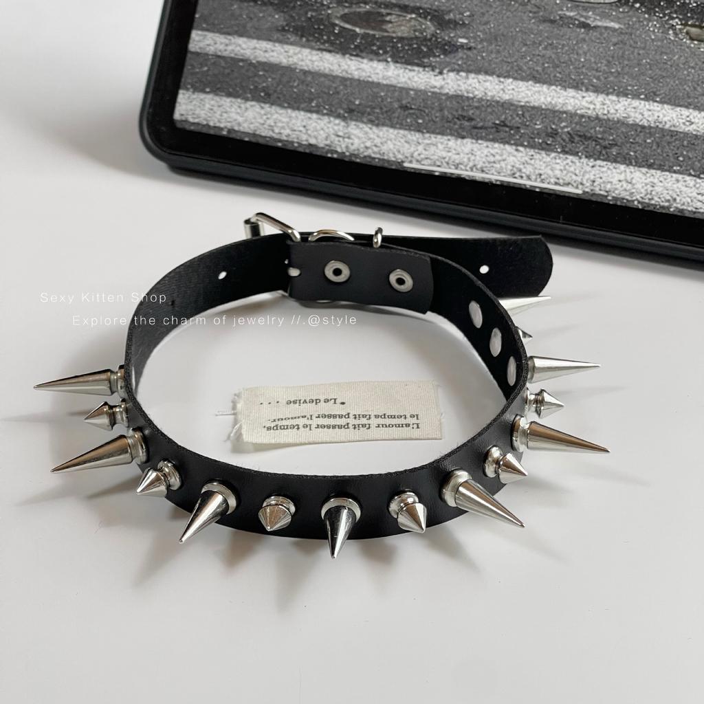 European and American cross-border y2k babes butterfly leather collar punk rock choker collarbone chain necklace foreign trade jewelry