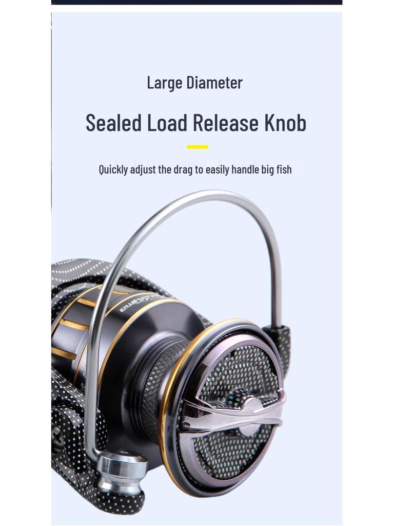 All-Metal Saltwater Fishing Reel - 20-Bearing, Stainless Steel, Long Cast Spinning Reel for Sea Fishing