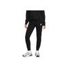 Nike Sportswear Club Fleece Mid-Rise Slim Jogger Black White For Women DQ5175-010