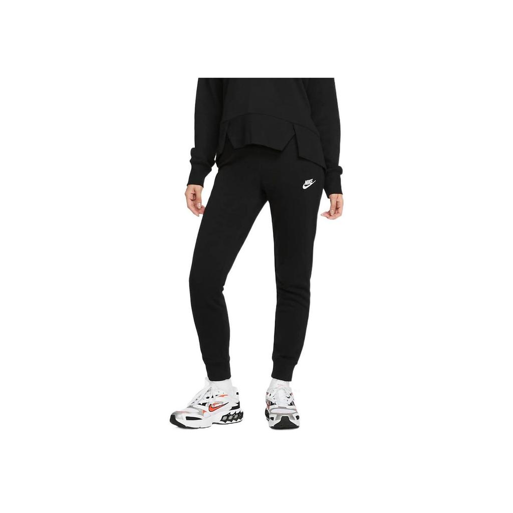 Nike Sportswear Club Fleece Mid-Rise Slim Jogger Black White For Women DQ5175-010