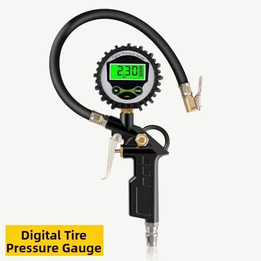 Meter Display Tire Air Pressure Gauge 0-16Bar Inflator Pump Tools  Motorcycle Tire Inflation