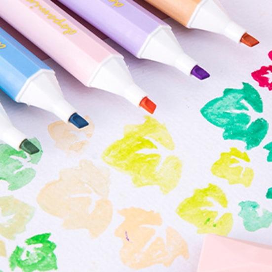 4Pcs Soft Tip Highlighter Set with Large Ink Capacity Pastel Eye-Care Markers Smooth Writing Highlighter Pen for Journaling Notes Cute School Supplies