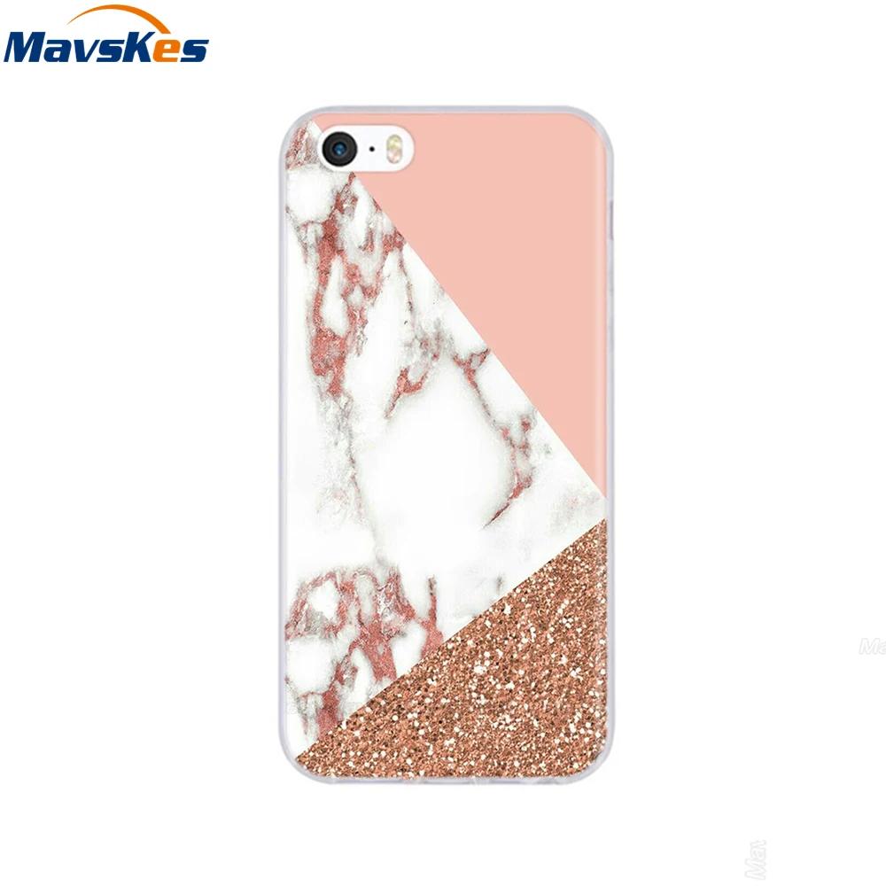 For iPhone 5s SE 5 Case Cover Silicone Soft TPU Cover Print Flower Cute Animal Phone Case For iPhone 6s 6 7 8 Fundas Clear Cases