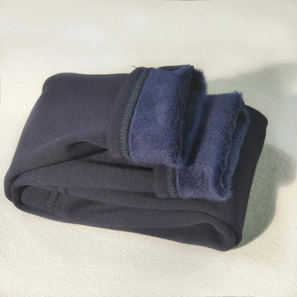 Girls' Pants, Children's Winter Thickened Warm Trousers, Warm Elastic Pink Navy Blue Leggings, Boys' Feet Pants