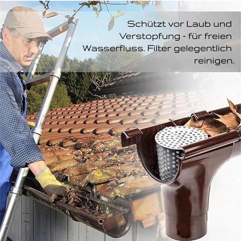 ABBP-Edelstahl Dachrinnen Laubschutz Dachrinnen Laubfänger Fallrohrschutz Fallrohrschutz für Flachdachabläufe
