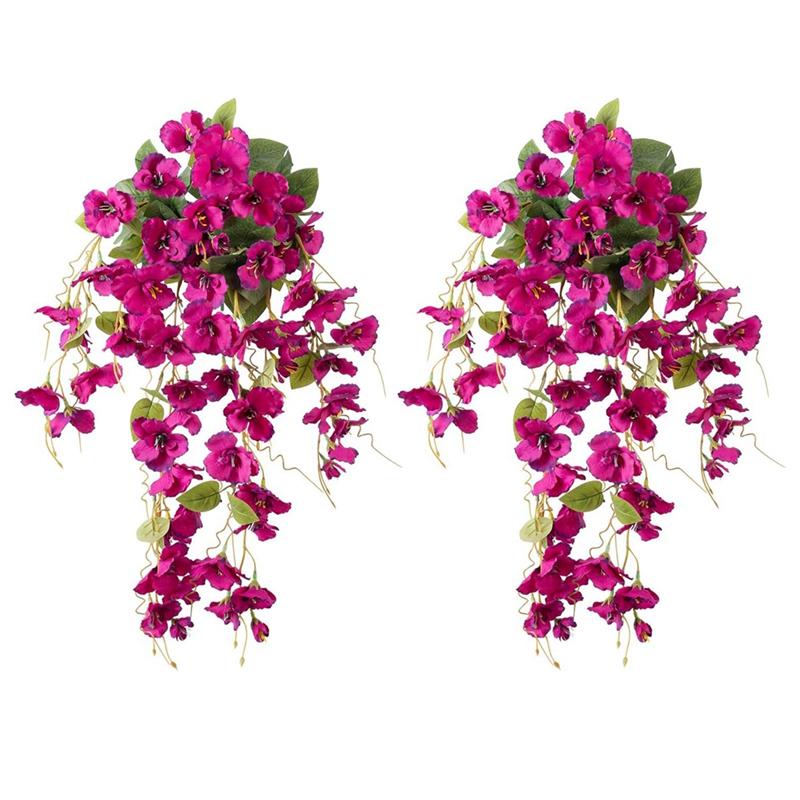 

2 шт. Искусственный цветок гибискуса, подвесная ротанговая настенная декорация