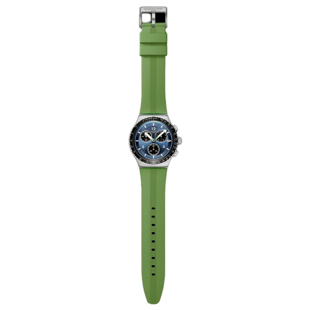 Swatch Orologio Unisex Essentials con Movimento al Quarzo, Resistenza all'Acqua 30m, Quadrante Blu, Cassa in Acciaio Inossidabile YVS531