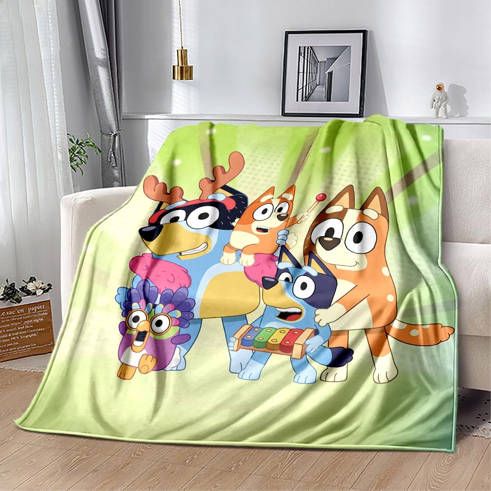 Bluey Friends Adventure Blanket Warmthful Decor Great for Seaside Livingroom Picnics for All Occasions Modern Style