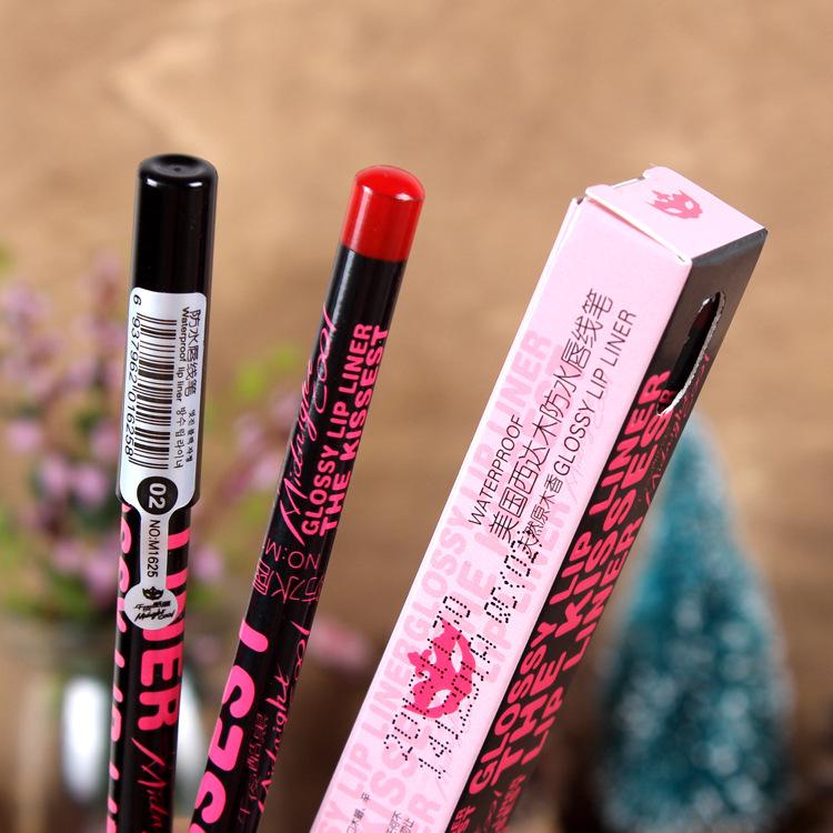 Midnight Black Waterproof Lip Liner - Long-lasting, Non-smudging, Nude Definition #1625