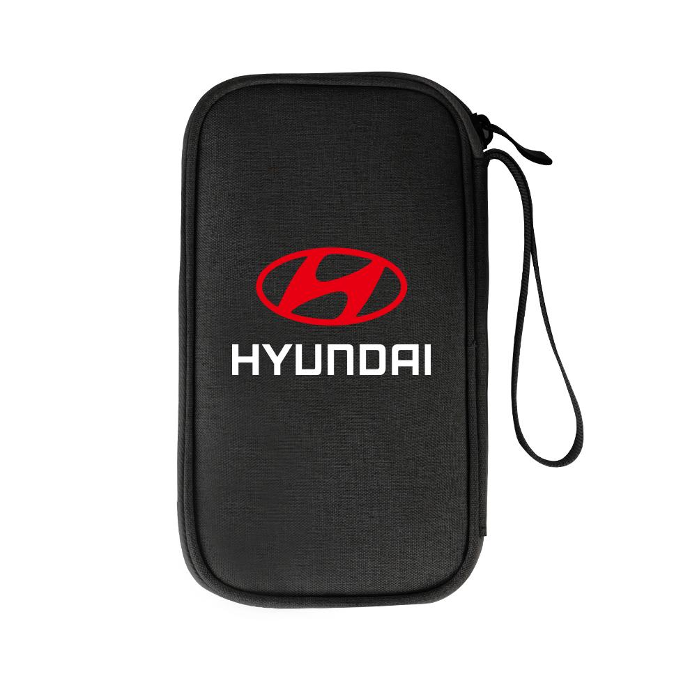 Portable Car Travel Key Driver's License Storage Bag Waterproof Organizer For HYUNDAI GDI i20 i30 Tucson i10 ix35 i40 Creta HB20 E8
