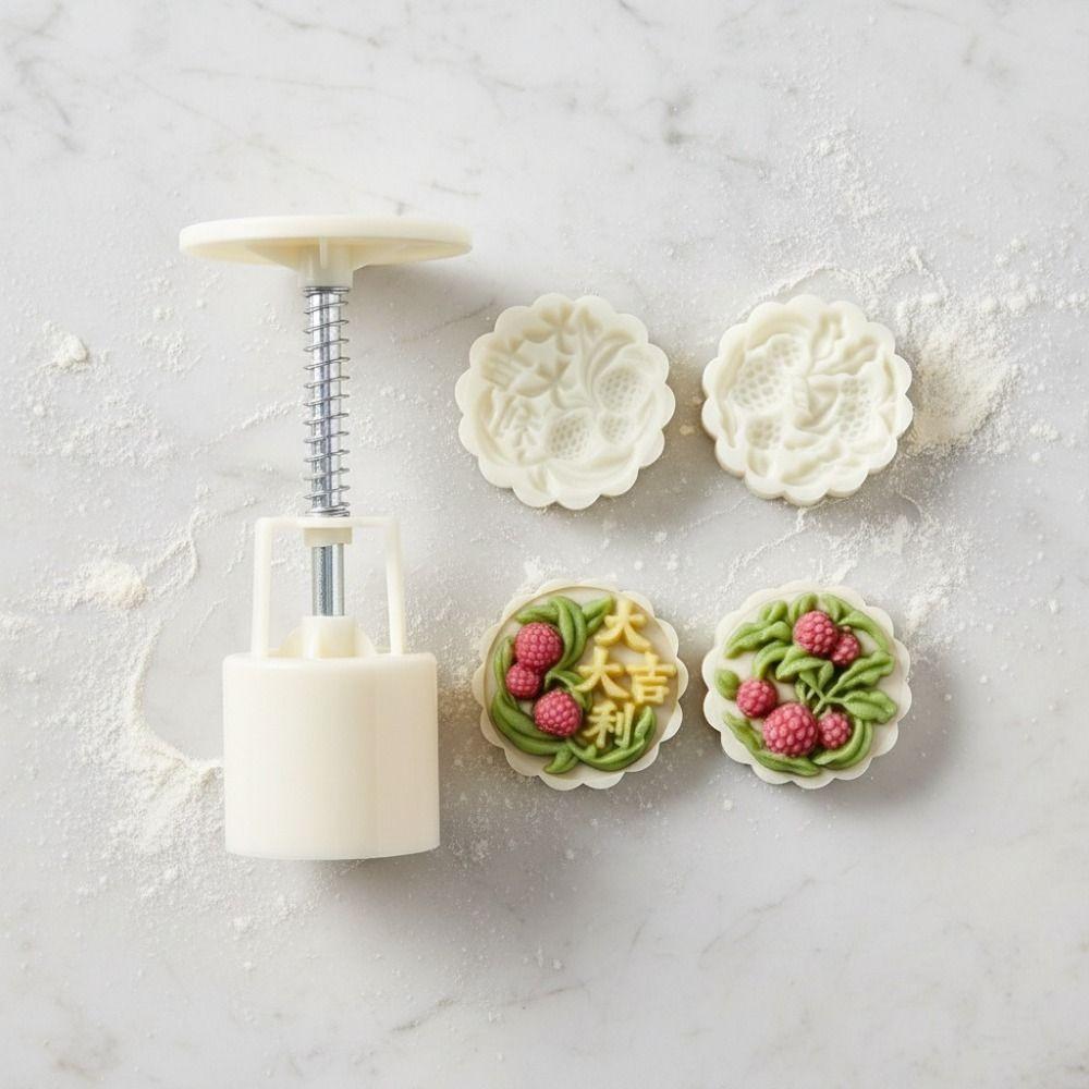 Hand Press Mid Autumn Festival Moon Cake Mold Embossing Pastry Molds Baking