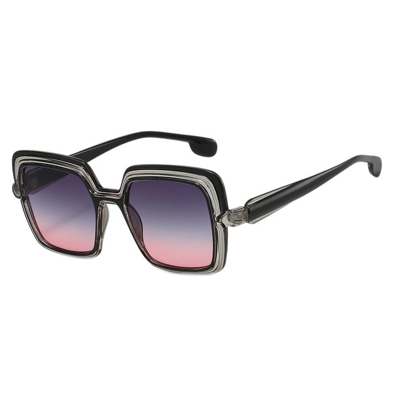 Fashion Large Frame Sunglasses Simple Personality Trendy Men'S And Women'S Sunglasses Square Frame Glasses