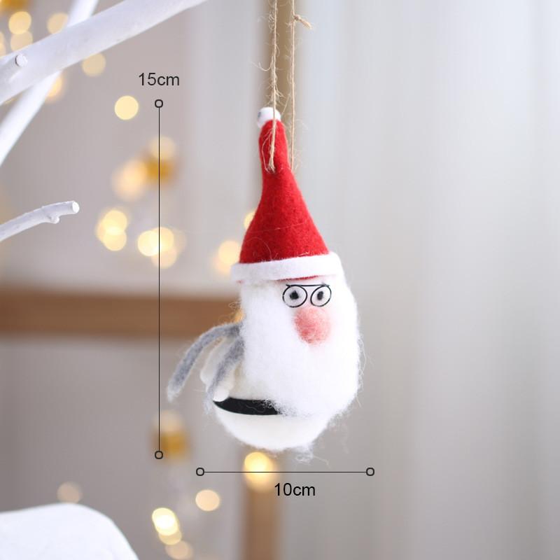Festive Snowman Christmas Scene Plush Decoration Mini Ornament Holiday Supplies