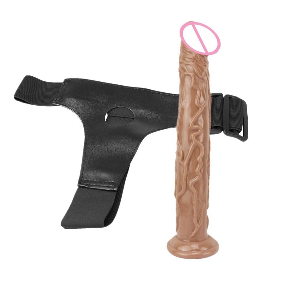 Wearing Leather Pants Without Egg Size Female Dildo Masturbator Adult Pull-up Wearing Penile Products