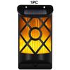 Solar Flame Lights Outdoor Wall Lamp Waterproof Flickering Patio Pathway Yard 36 LED Sun Powered Wall Mounted Sunlight