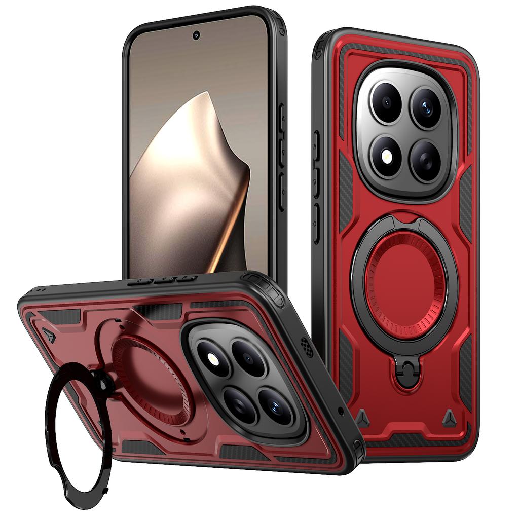 Armor Shockproof Case For Xiaomi Poco M8 Pro Redmi Note 15Pro 4G Plus 5G 360° Rotating Magnetic Stand TPU Plastic Phone Cover