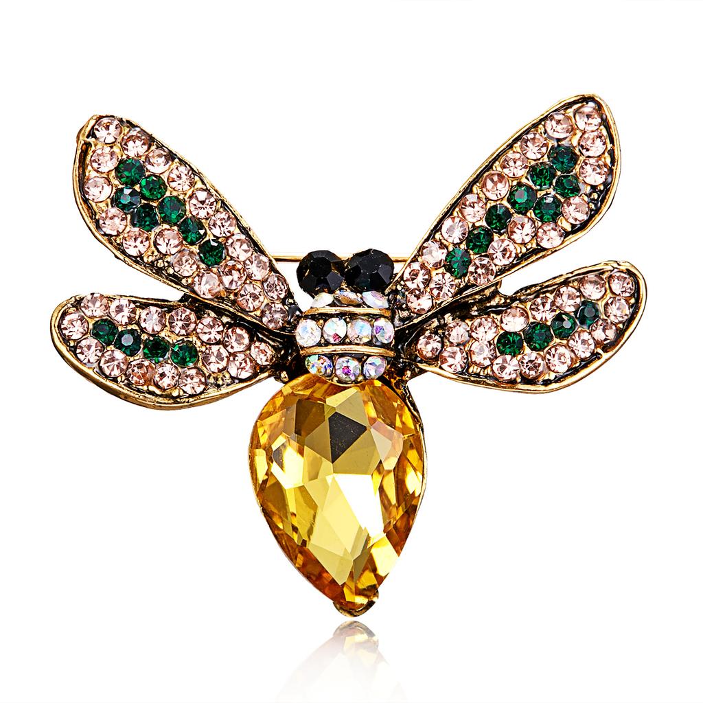 Luxury Zircon Enamel Butterfly Insect Animal Brooches Pins Crystal Pearl Brooch For Women Jewelry Clothing Badges Corsage Gift