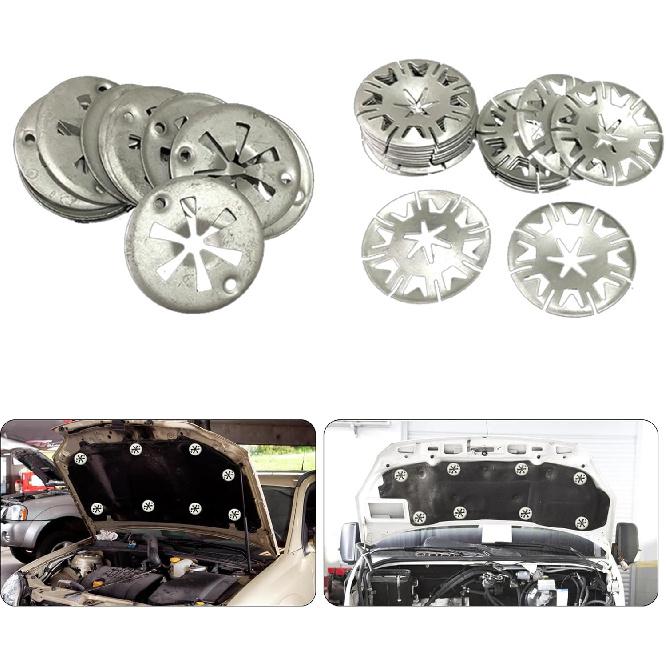 Spritzschutz und Radkasten-Aufsteckhalterungen 30-mm-Mutter Befestigungsclip Isolierklemme Unterboden Auspuff-Hitzeschild-Unterlegscheibe