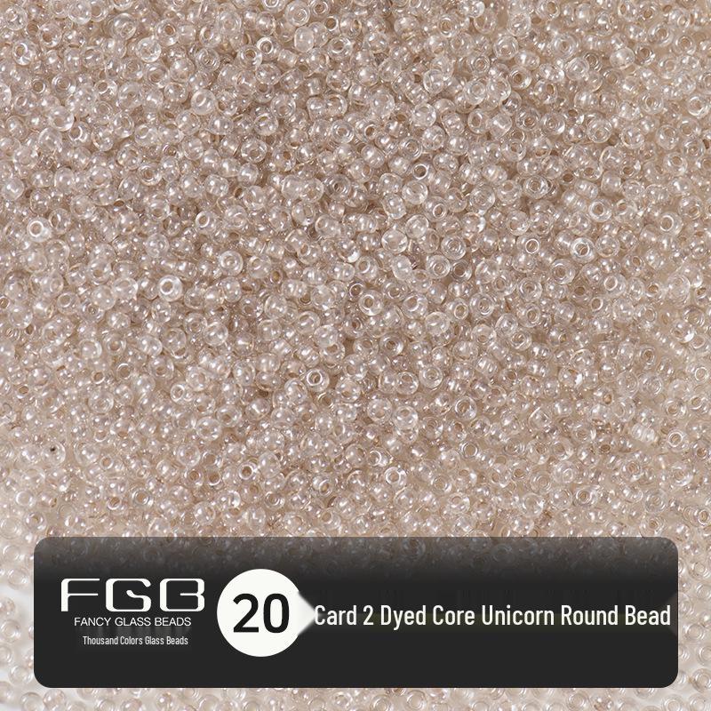 Thousand Color Unicorn Heart Glazed 2mm Round Glass Seed Beads for DIY Jewelry Accessories