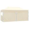Professional Foldable Party Tent with 4 Side Walls 3*6 M Steel Frame Cream Color