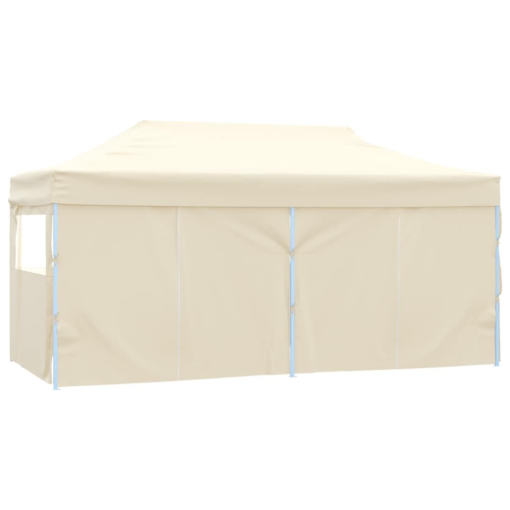 Professional Foldable Party Tent with 4 Side Walls 3*6 M Steel Frame Cream Color