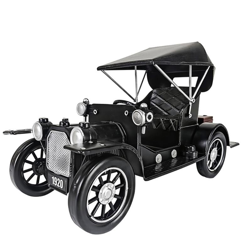 Time Honored Iron Car Model Decoration With Traditional and Farmhouse Styles Desktop Vehicle Figurine Ornament