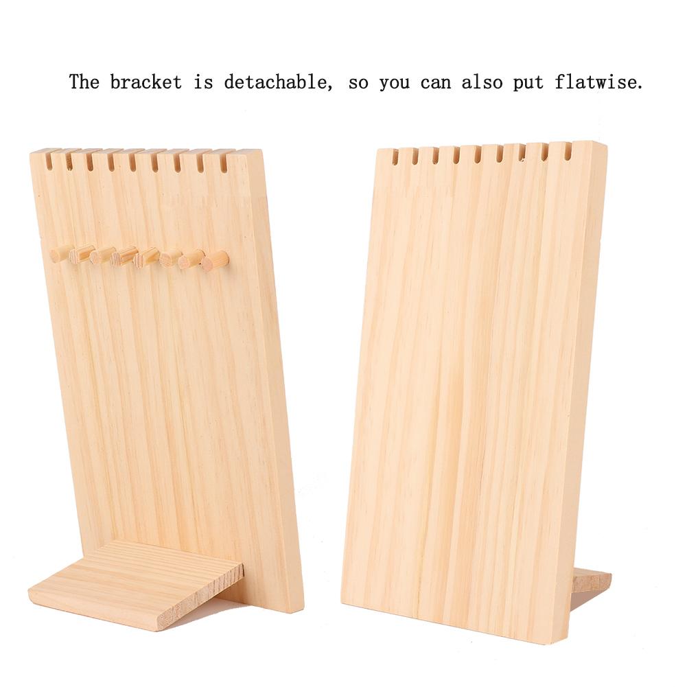 9 Fächer Schlichte Holz Schreibtisch Deko Ornament Halskette Schmuck Display Board Ständer Aufbewahrung