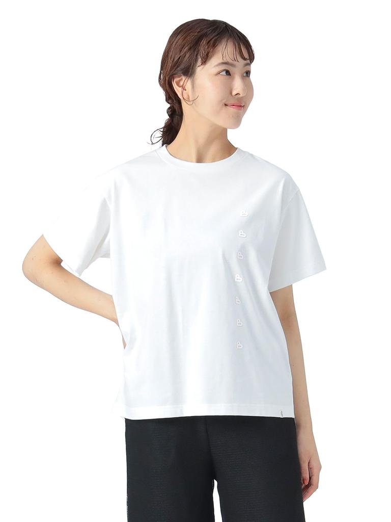 BEAMS HEART Printed with Logo and OFF Size S T-Shirt B-HEART Message, Women's, WHITE,