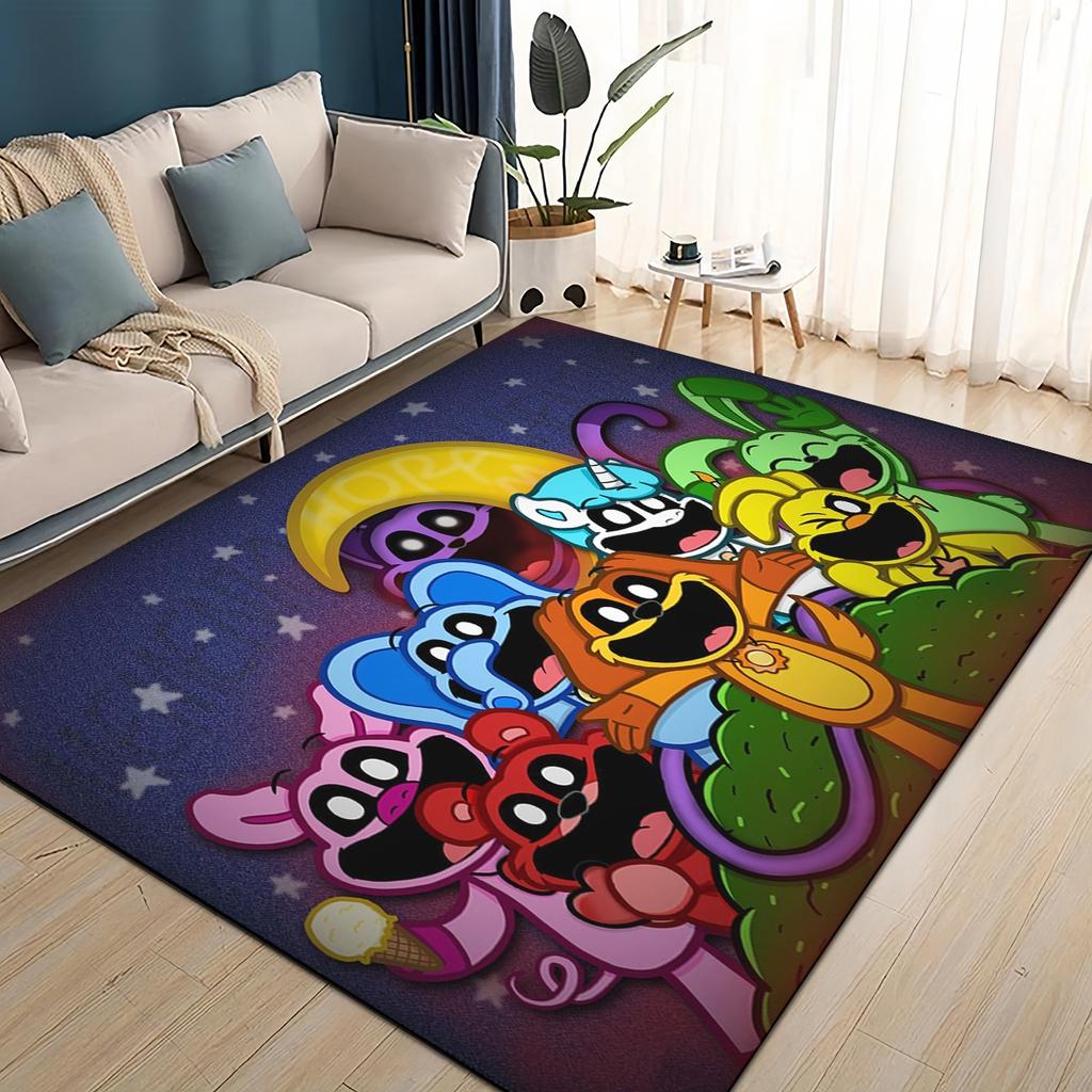 Cartoon S-Smiling C-Critters Catnap Craftycorn Rug Carpet for Living Room Bedroom Home Decor,kids Play Non-slip for Sofa Doormat