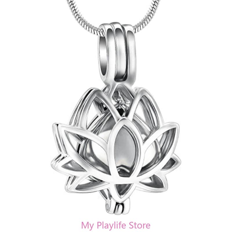 Flower Shaped Cremation Urn Bar Jewelry Pet Cremation Jewelry Ashes Necklaces Creative Pet Cremation Jewelry