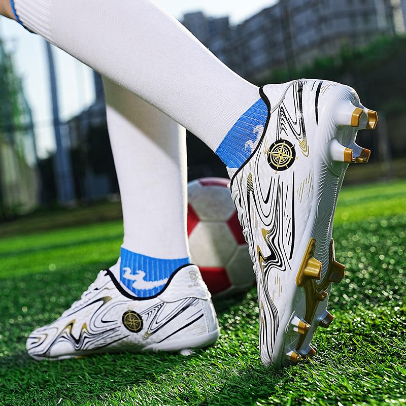 Flat Size Children's Long Staple Football Shoes for Men Outdoor Primary and Secondary School Students Broken Nail Training Shoes Youth Sports Shoes