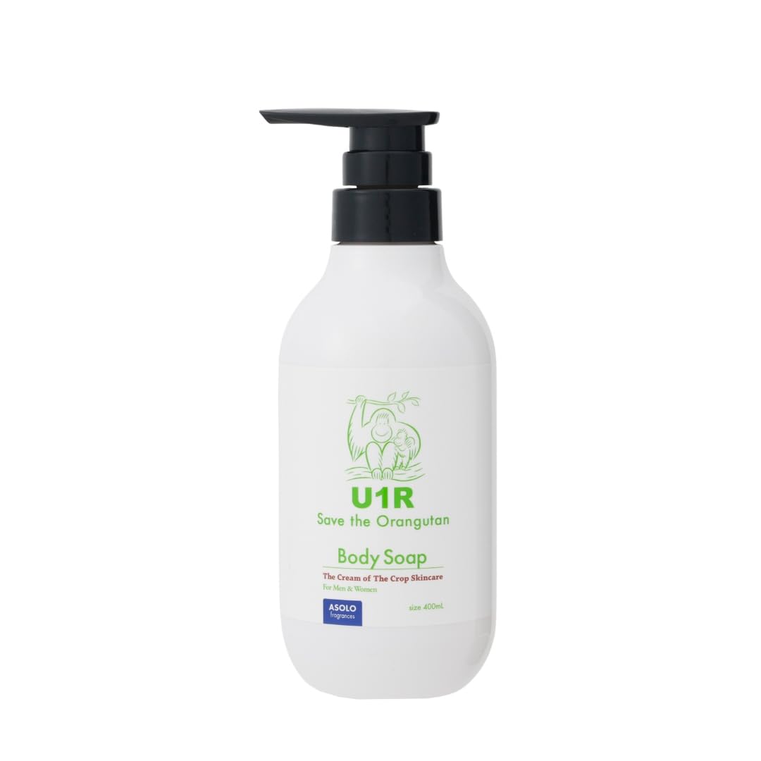 U1R Body Soap Asolo 400ml: 98% naturally derived ingredients, contains moisturizing ingredients.