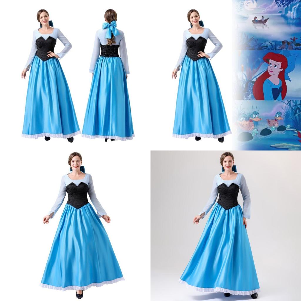 Elegant Polyester Ariel Mermaid Princess Dress For Women Perfect For Cosplay