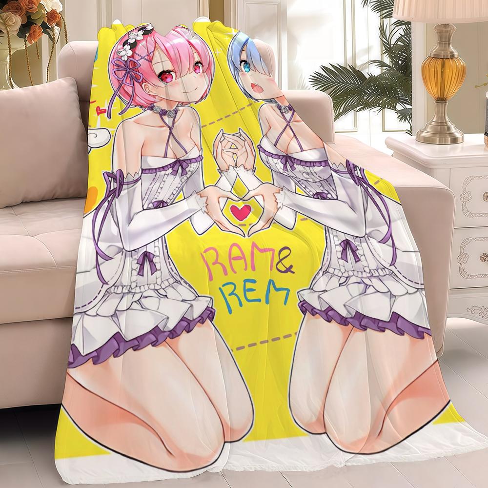 ReZero Starting Life in Another World Blanket Warm Soft Suitable For Bedroom Sofa Bed Living Room Office Travel Camping Gifts