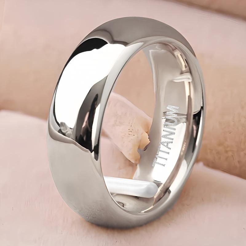 Simple and elegant design, men s and women s fashion titanium steel wedding rings suitable for daily wear and special occasions 5
