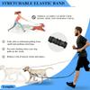 Correa Elástica para Perro Manos Libres con Bolsa de Cintura con Cremallera, Asa Engrosada para Paseo, Jogging, Carrera, Entrenamiento de Mascotas