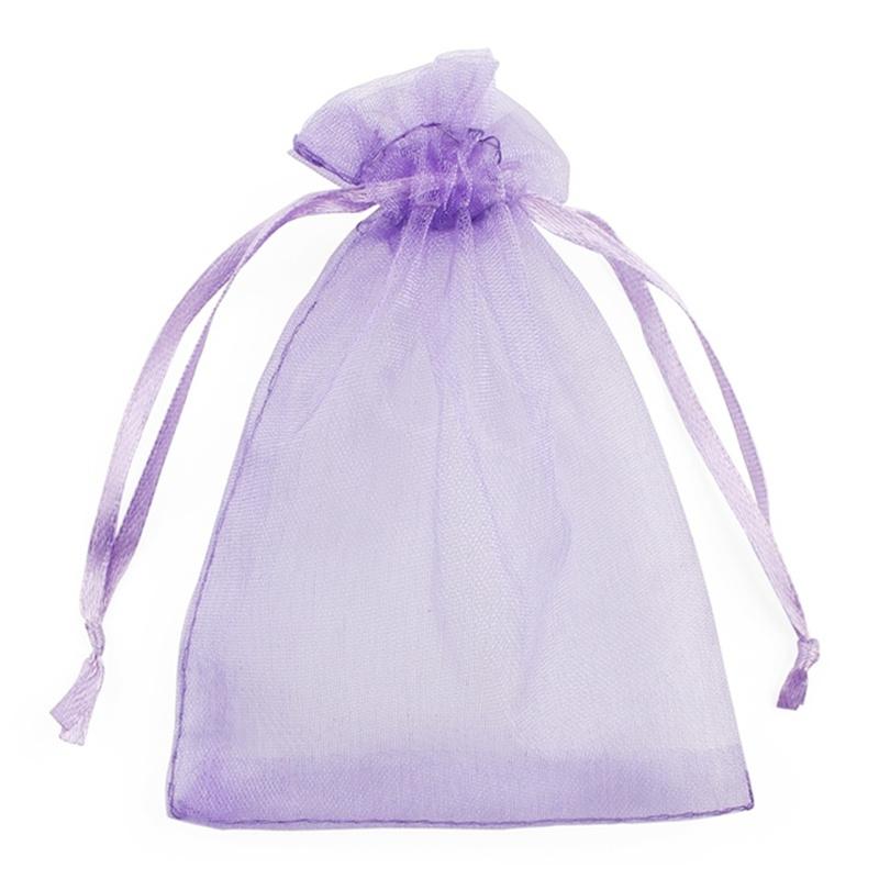 50/100pcs Solid Color Yarn Organza Gift Bags Organza Bag Mesh Wedding Candy Packaging Bag Storage Tulle Fabric Pouches 50%