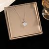 Light Luxury Zircon Full Diamond Choker Necklace Titanium Steel Versatile Minimalist Accessories for Women