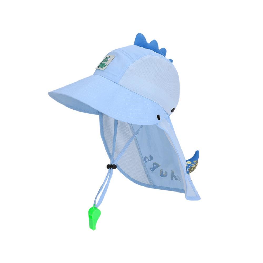 Sun Protection Kids Whistle Sunscreen Hat Extended Shawl Summer Sunshade Hat  Boys and Girls