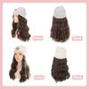 Frauen Wintermütze Perücke Langes gewelltes lockiges Haar Warme Strickmütze Perücke