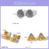 Geometric Stainless Steel Earrings With Threaded Wave Design For Trendy Ladies