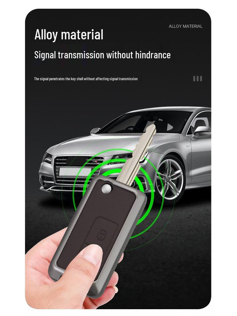 Haima Knight S7/M5 Car Key Cover: 34th Gen Metal Shell with Buckle for Men & Women