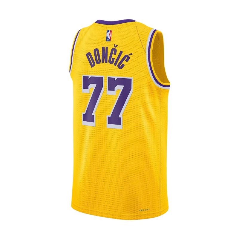 Nike X NBA Collaboration Los Angeles Lakers Dri-Fit Sustainable Materials Icon Edition Comfortable Soft Breathable Mesh Basketball Jersey DN2009-741