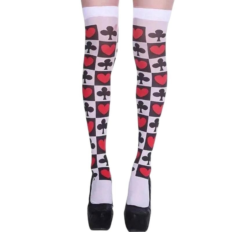 Bas Cuissardes pour Femmes pour Cosplay et Tenues d'Halloween, Chaussettes Douces Extensibles au-dessus du Genou pour Fêtes