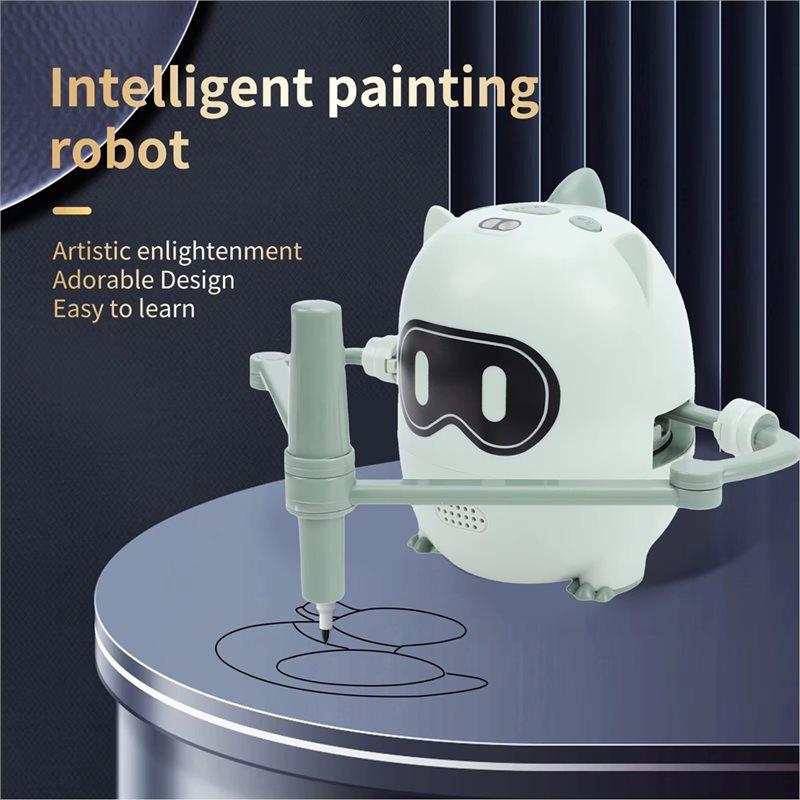 ABBP-Lernzeichenmaschine Zeichenroboter für Kinder Interaktive Dinosaurierform Lernzeichenmaschine mit Karten