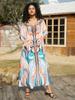 Beach Kaftans pro ženy Motýlí papoušek s potiskem Letní šaty velké velikosti Sváteční plavky Dropshipping