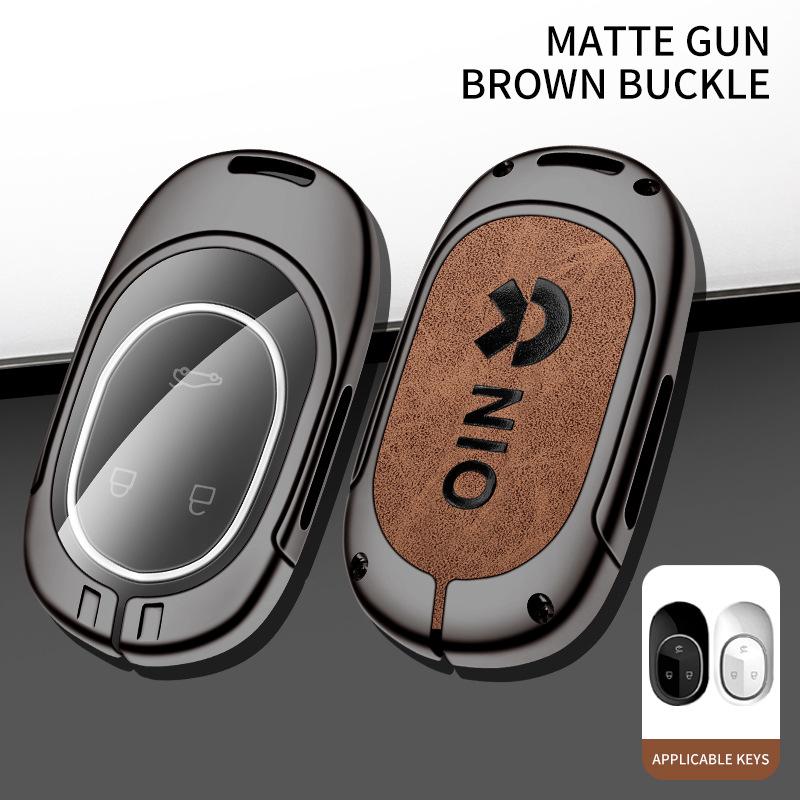 Nio Car Key Case for ES6, ET5, EC6, ES8, ET7, ES7 - Premium Shell & Buckle Holder